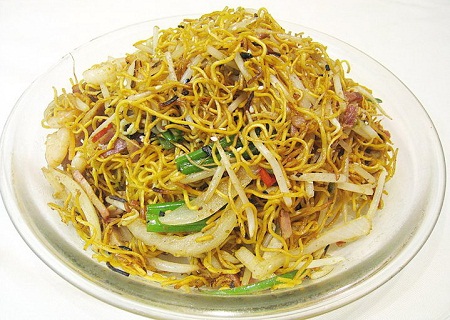 Spicy Fried Noodle with Pork and Shrimp